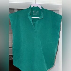 Figs Rafaela  Scrub Top, size extra small, hunter green